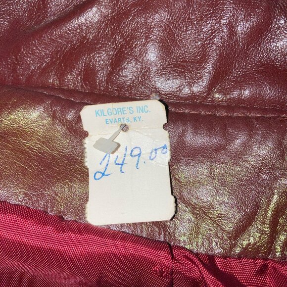 UNWORN Vintage 70s or Early 80s Leather Coat Size Small Office Daily Wear Fall - Picture 6 of 12